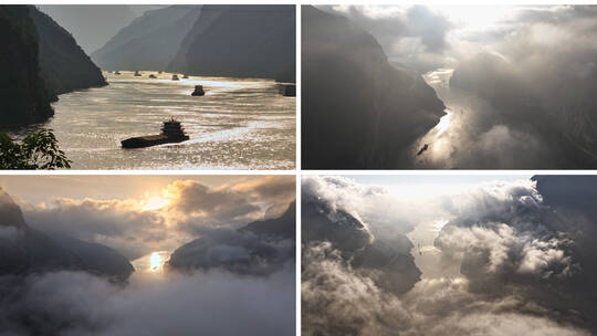 壮丽山河长江三峡高清在线视频素材下载