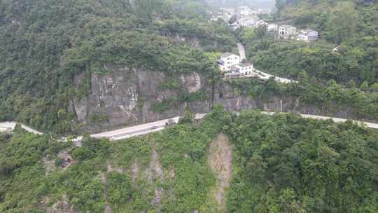 航拍湖北宜昌三峡人家西陵峡观景台