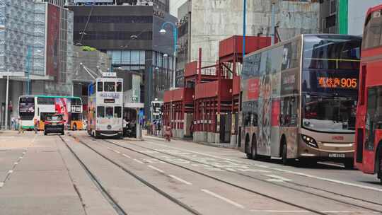 【正版素材】香港城市街道上环