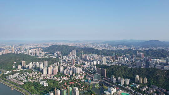 珠海澳门港珠澳大桥日出航拍4K