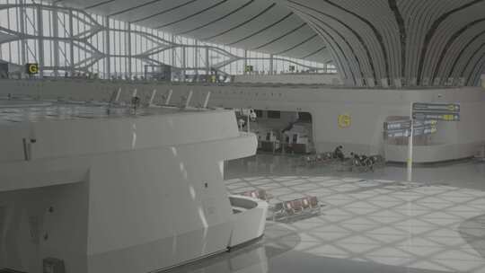 4K大兴机场设计风格建筑结构空镜