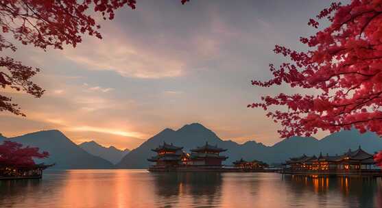 唯美中秋节古风ai视频