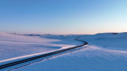 航拍4K雪域草原之路视频素材模板下载