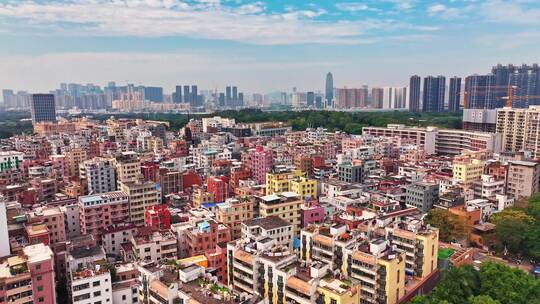 深圳南山区南头古城城市风景航拍