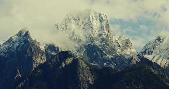 雪山，阿尔卑斯山，黄金时段，风景