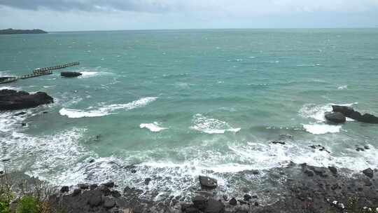 广西北海涠洲岛大海南岸鳄鱼山旅游旅行