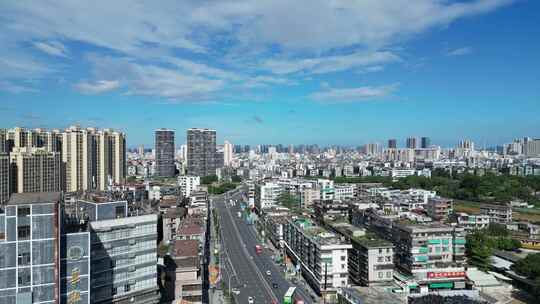 航拍汕头城市风光汕头大景