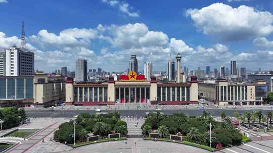 南昌八一广场八一起义纪念塔航拍