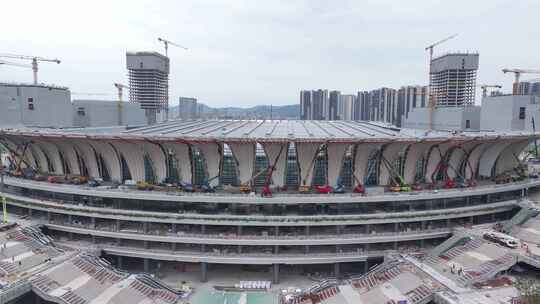 中国广东省广州市白云火车站视频素材模板下载