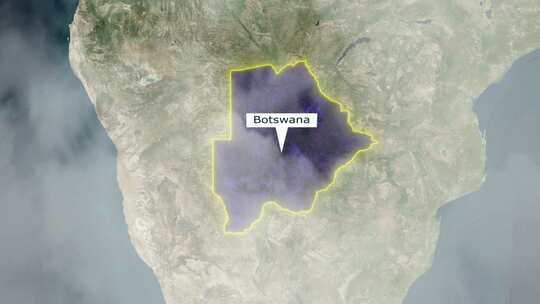 博茨瓦纳地图-云效应