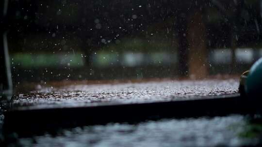 下大雨空镜意象镜头雨天雨水