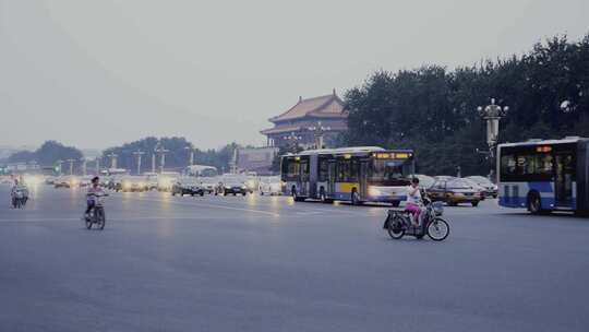 北京天安门车流
