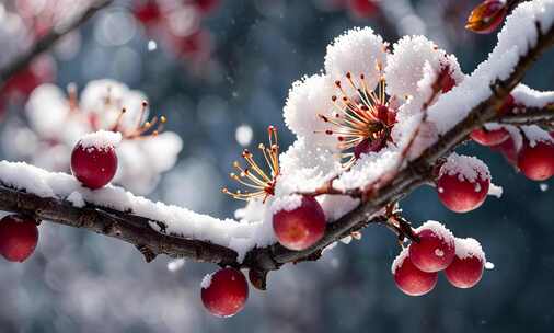 冬雪腊梅 梅花