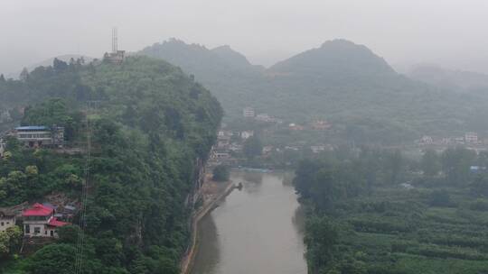 航拍湖南邵阳城步县大山风光