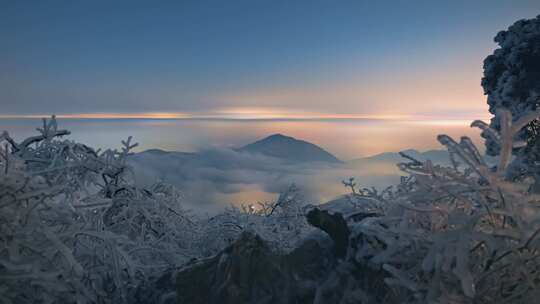 安吉桐杭岗夜空月出冻雨冰雪云雾延时