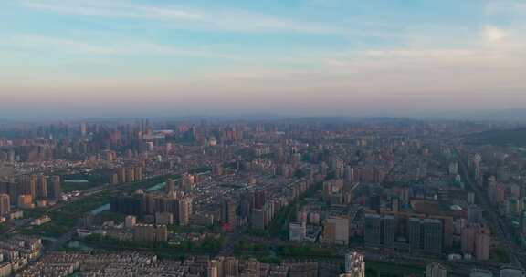 杭州市城市风光高楼大夏风光航拍