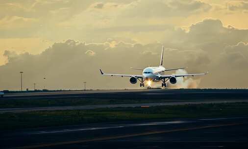 机场飞机起飞 空镜素材