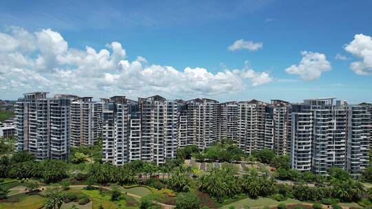 海南文昌 淇水湾 住宅小区视频素材模板下载