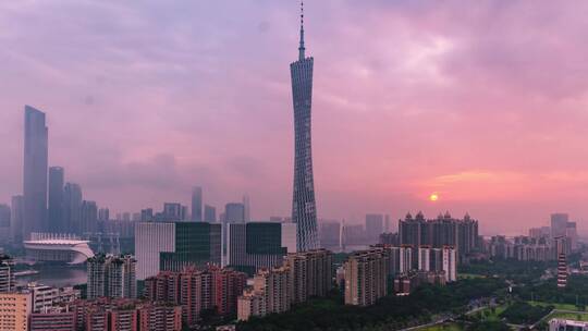 广州天河区珠江新城城市风光