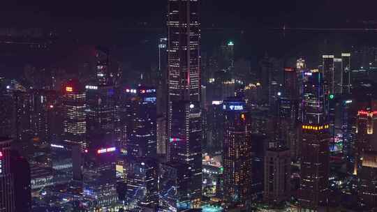 深圳夜晚夜景都市繁华摩天大楼