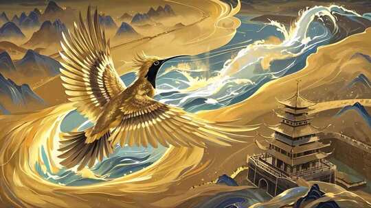 神话故事，金沙粒子神鸟