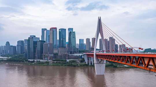 重庆渝中半岛东水门大桥延时