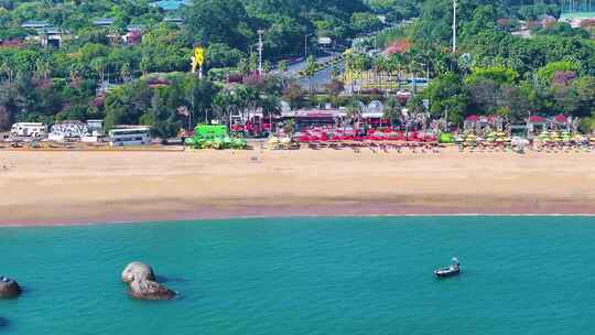 东海大海海边海水海浪沙滩海滩航拍风景唯美