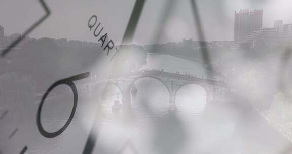 杭州大运河拱宸桥时光流逝岁月留痕抽象空镜