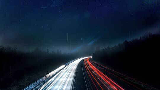 高速公路夜景交通背景