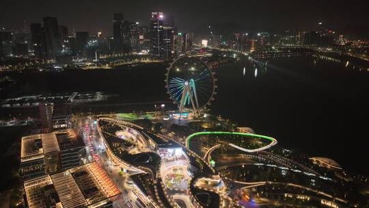 深圳欢乐港湾摩天轮夜景