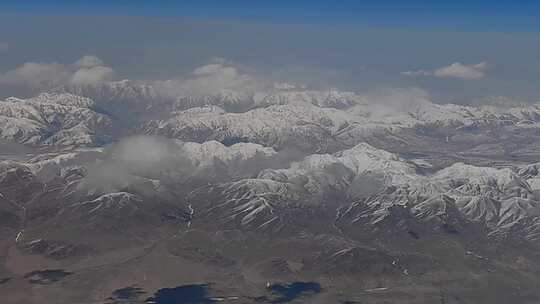 祁连山脉雪山风光视频素材模板下载