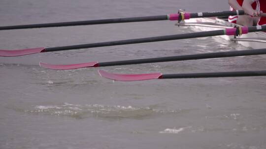皮划艇竞技水上运动船桨视频素材模板下载