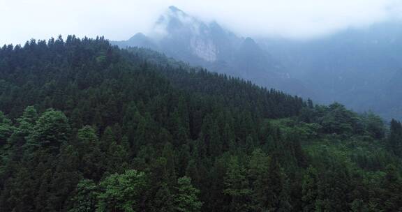 峨眉山后山航拍风景