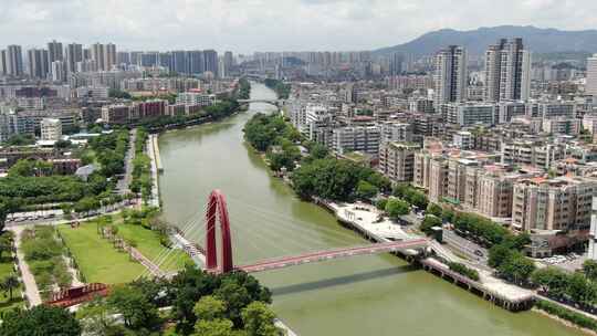 4K 广东江门市航拍素材