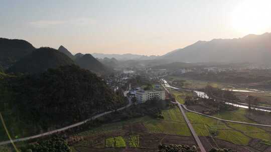 桂林兴安县白石乡田园山景