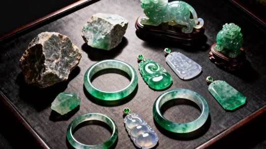 翡翠玉石珠宝饰品展示素材