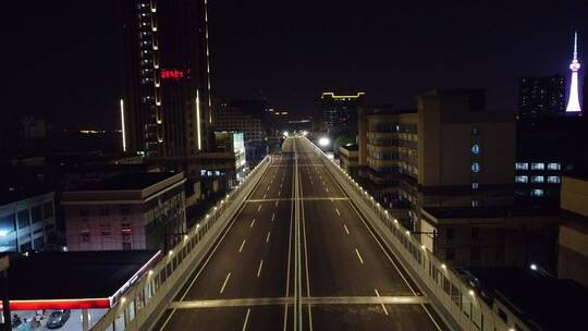 河南 洛阳 立交桥 亮化 无人机 车流视频素材模板下载