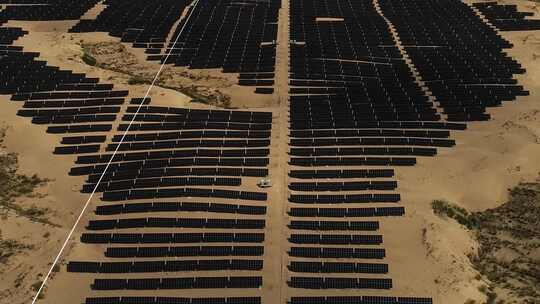 沙漠光伏 新能源 发电 太阳能视频素材模板下载
