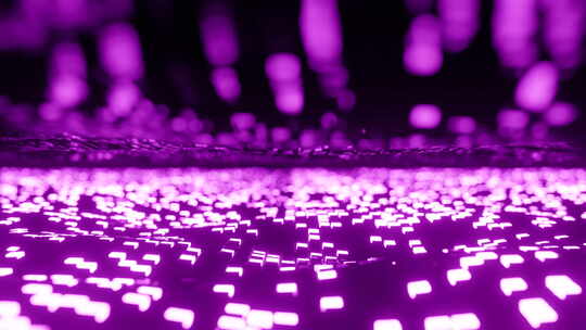 紫色发光立方体地形
