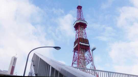 日本北海道晴天电视塔札幌街景初恋