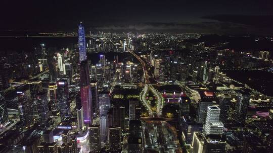 深圳夜景 深圳市区 深圳中心  深圳