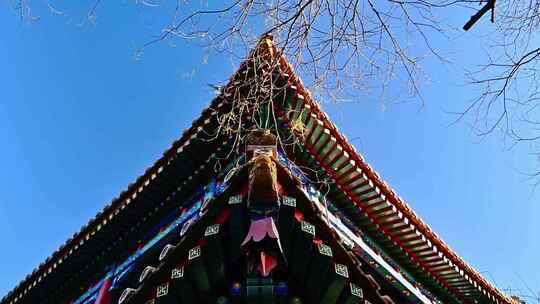 北京中式古建筑廊檐屋檐