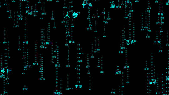 文字信息流下落数字雨ae模板