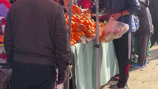 【镜头合集】逛大集买橘子砂糖橘橙子