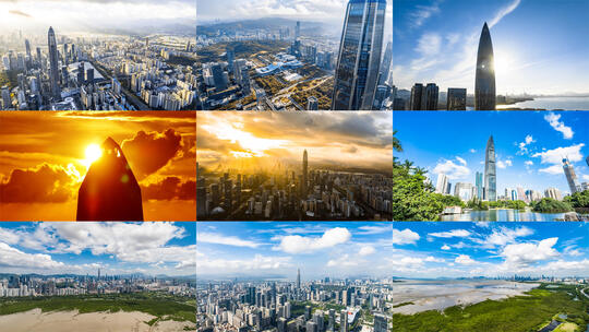 4K深圳日出航拍延时摄影高清在线视频素材下载