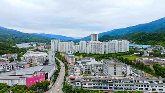 临沧凤庆城市地标建筑滇红小镇滇红古镇航拍