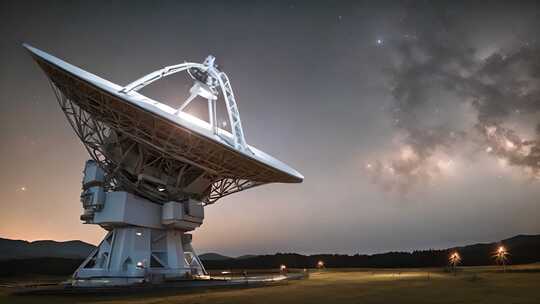 射电望远镜雷达站宇宙探测视频素材模板下载