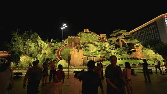 长安街抗日战争胜利80周年主题纪念花坛