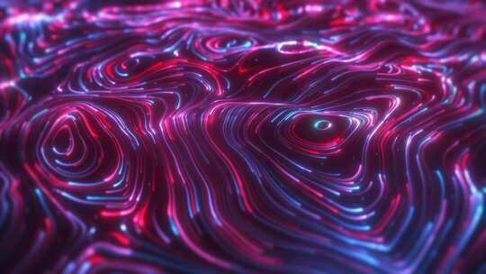 红蓝螺旋线条流动抽象光线背景