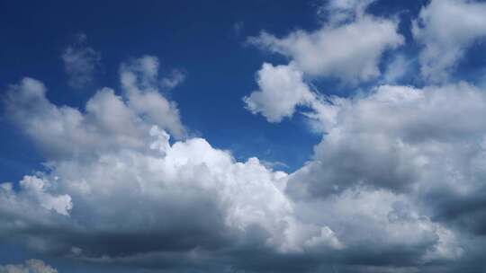 天空延时夏日蓝天白云唯美天空夏天晴朗天空